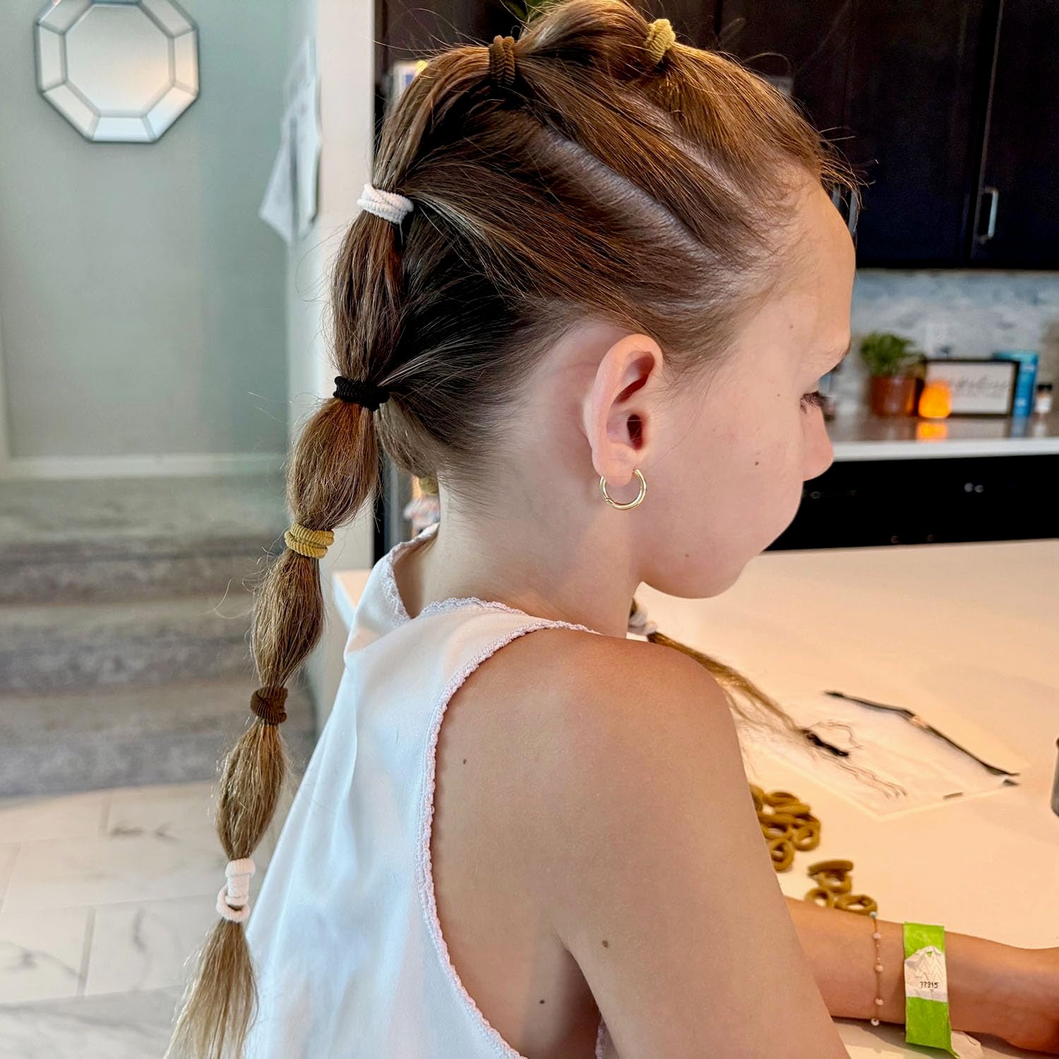 BEoffer ponytail holders in brown offer snag-free styling for kids.