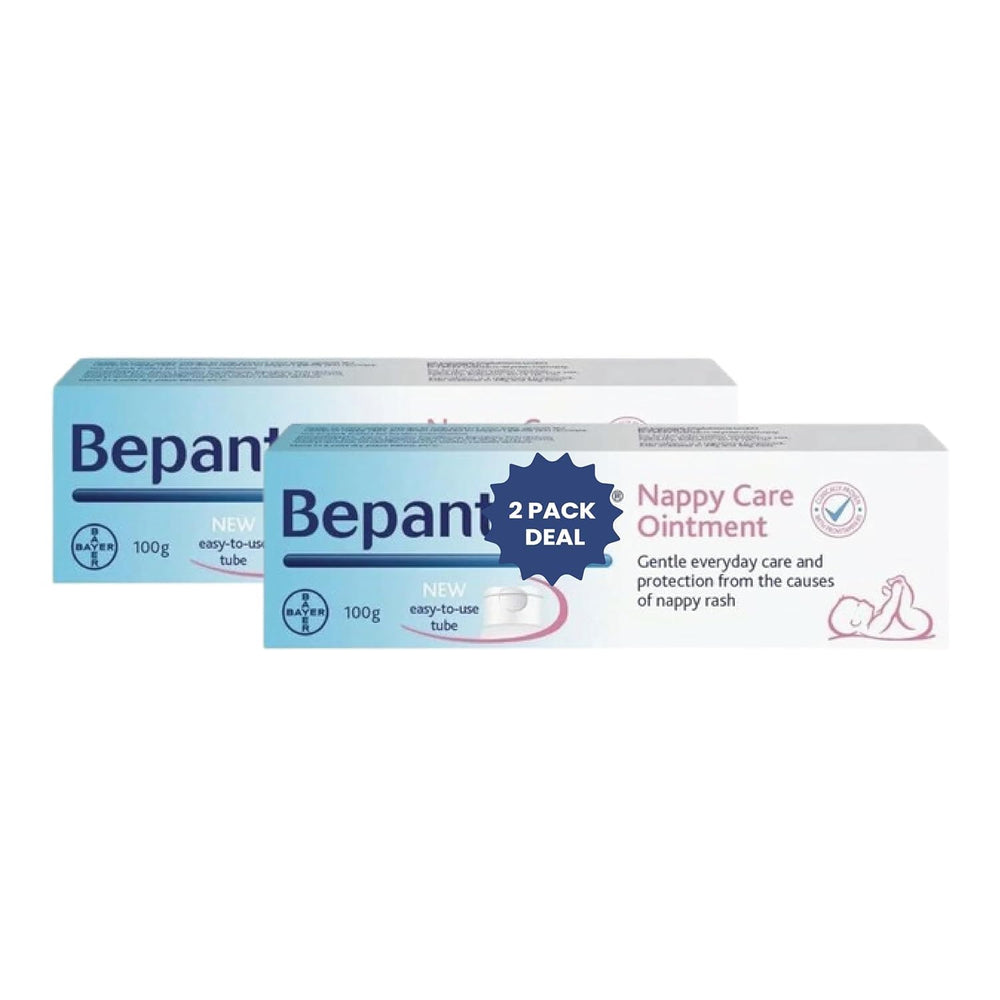 Bepanthen Nappy Care Ointment 100g applied to diaper area for gentle protection