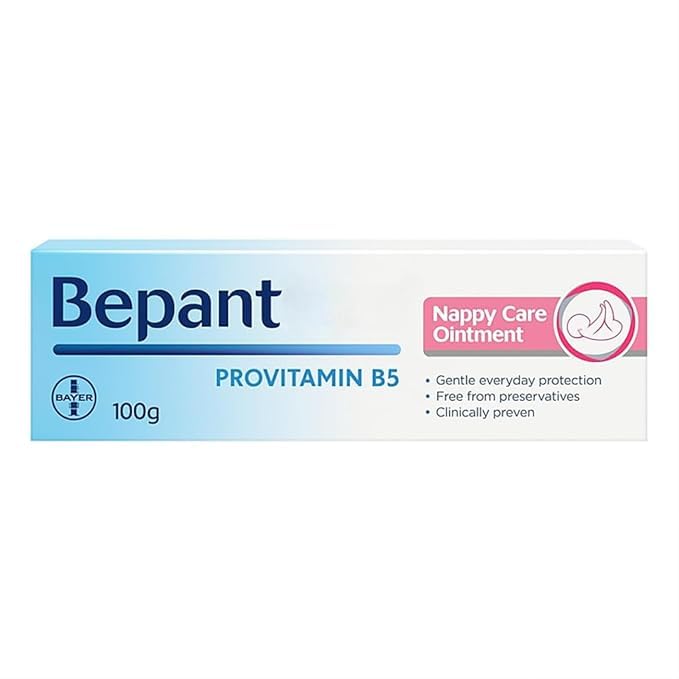 Bepantn Nappy Care Ointment 100g tube for gentle diaper rash protection.