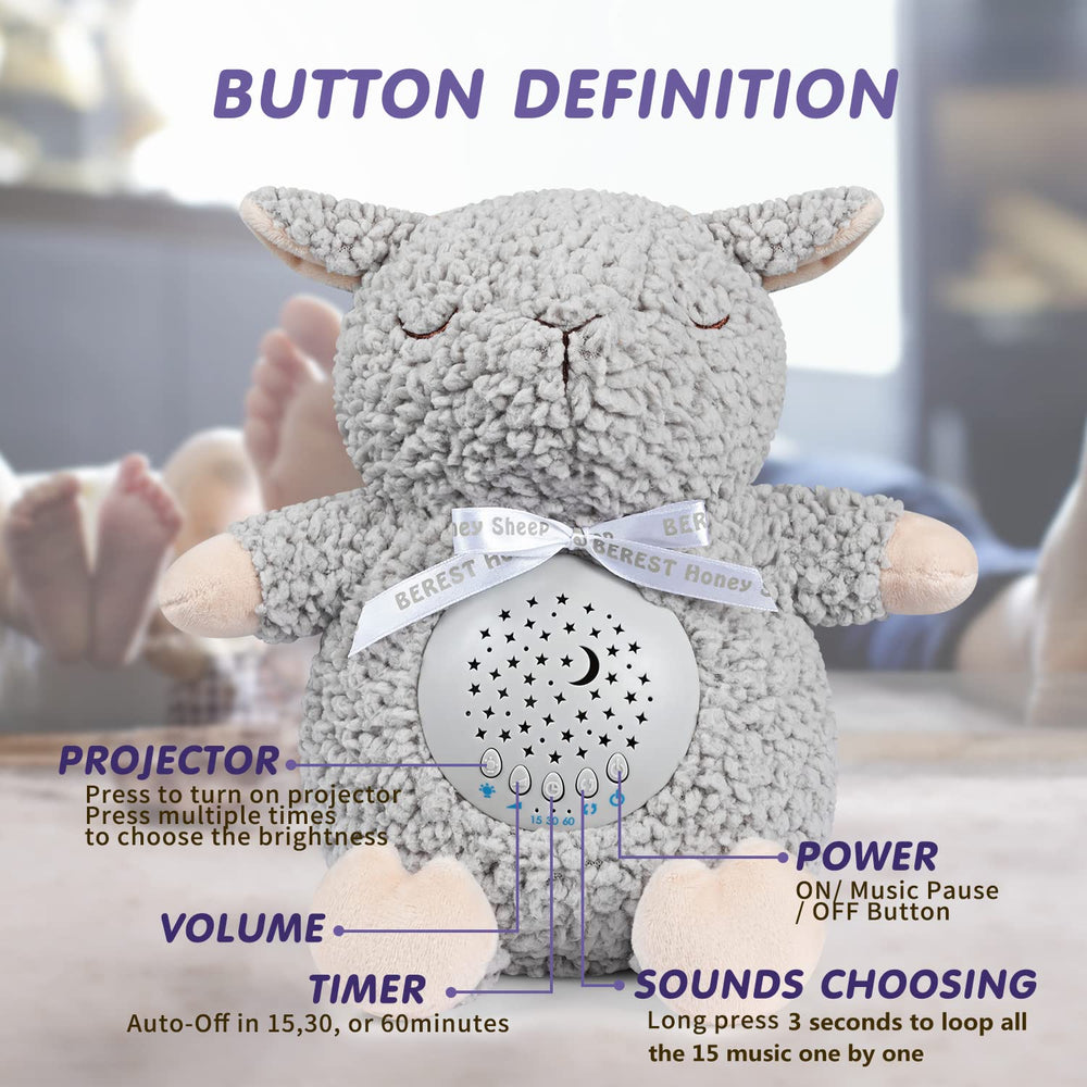BEREST A11-Projetor Grey Sheep rechargeable battery enables cordless sleep time anywhere.