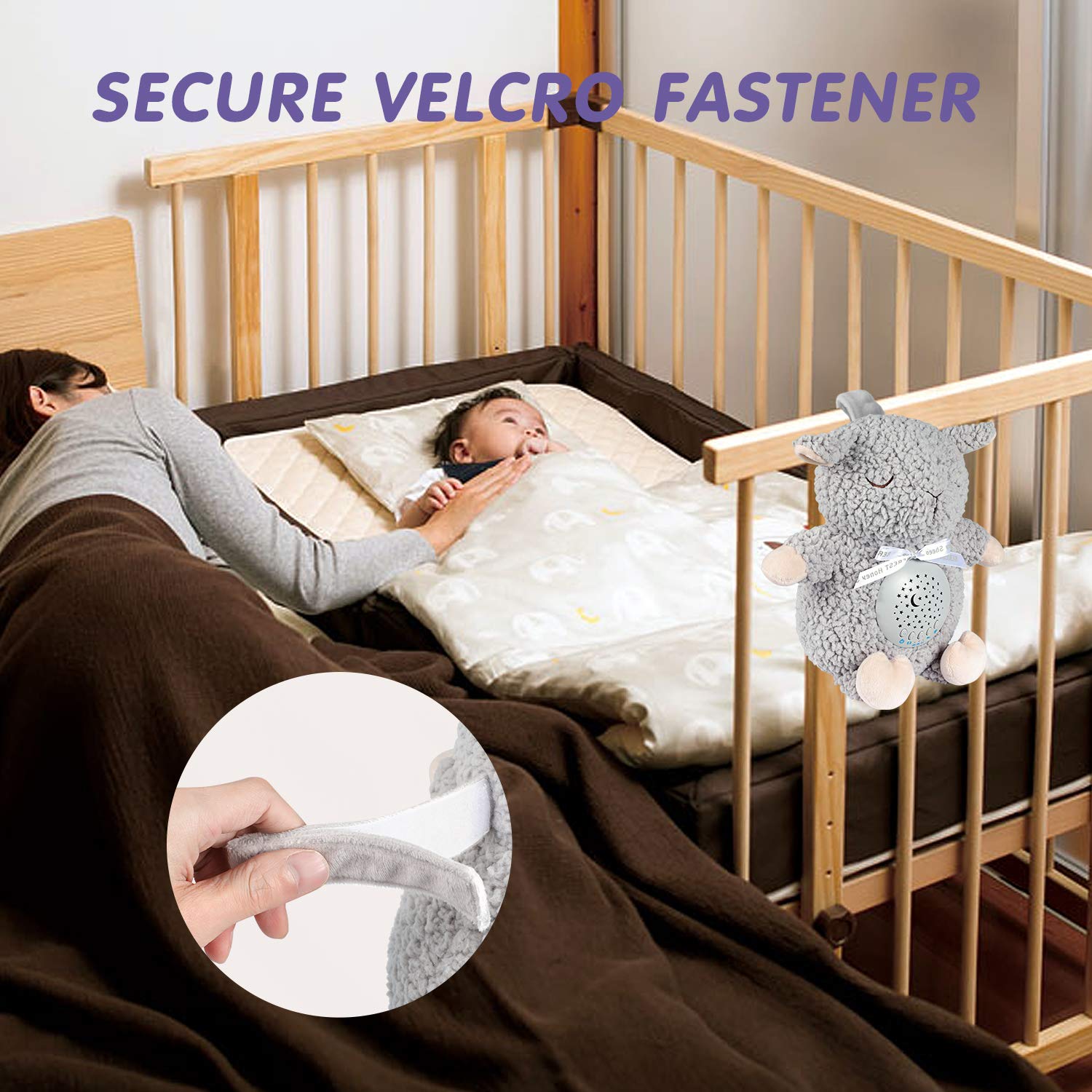 BEREST A11-Projetor Grey Sheep cry-sensor integration signals soothing sounds.