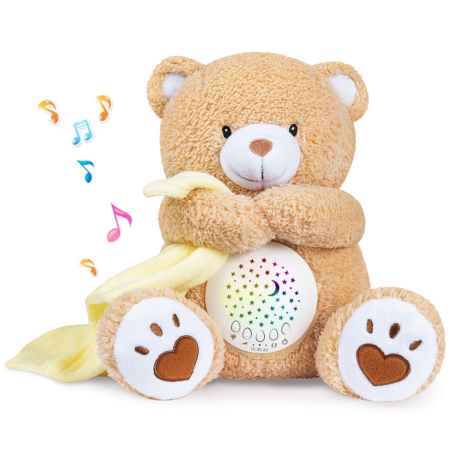 BEREST Baby Sleep Soother Bear front view promotes calm cuddling and bedtime soothing.