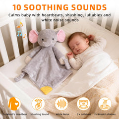 BEREST Elephant Lovey white noise helps baby relax for nap.