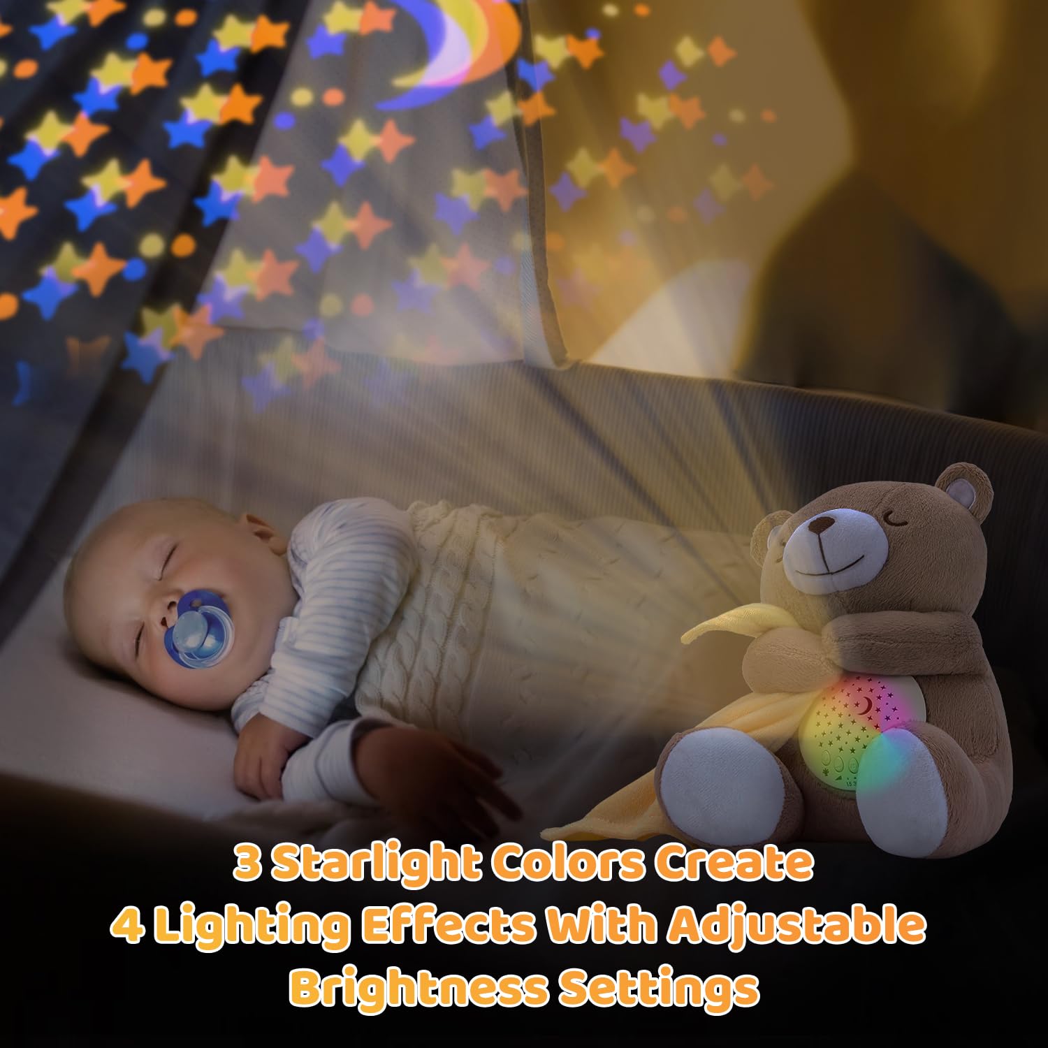 BEREST 15 lullabies and white-noise sounds offer varied sleep cues.