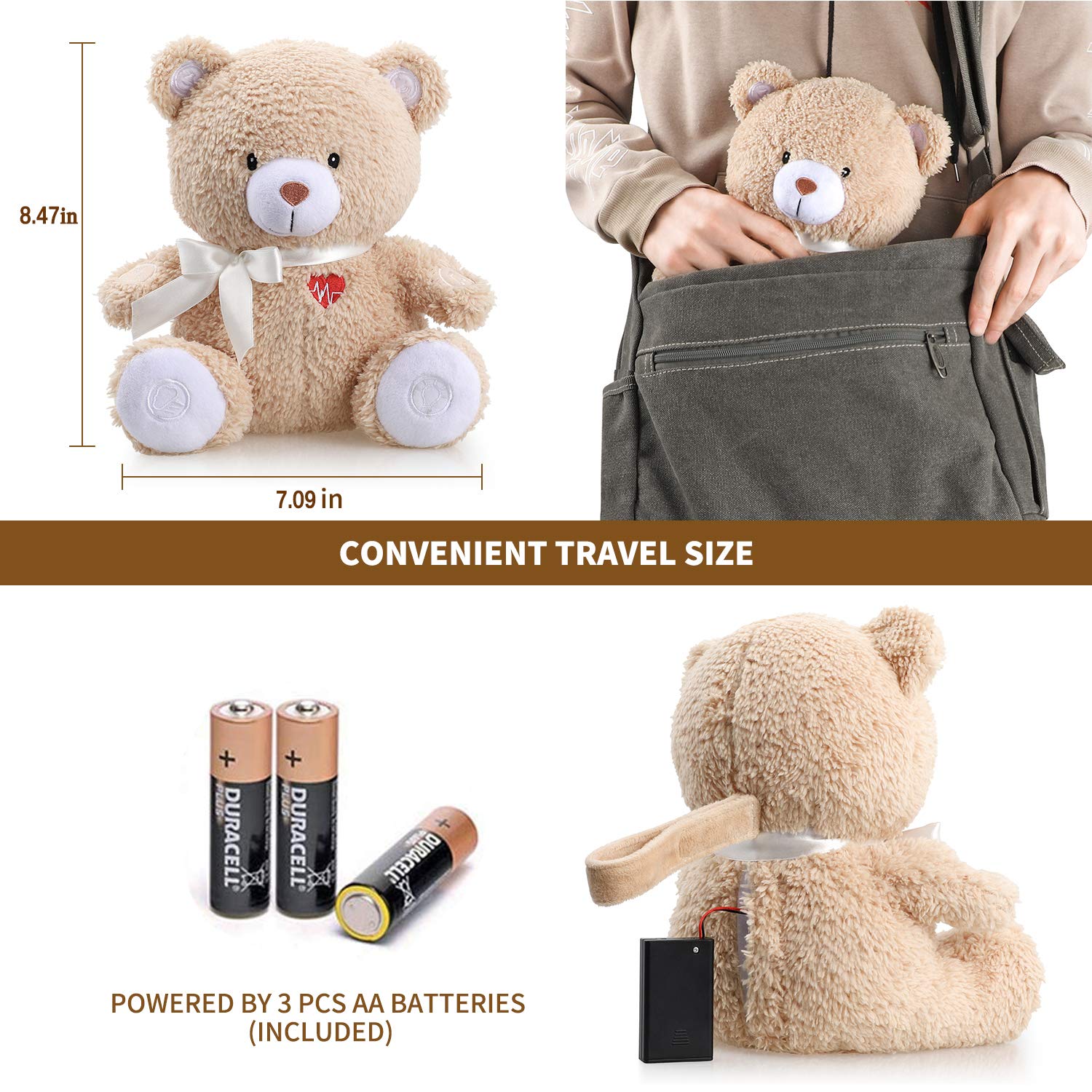 Berest portable travel size fits a diaper bag for on-the-go comfort.