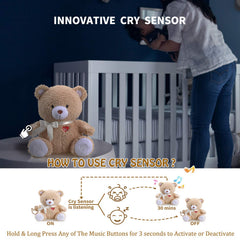 Berest pink night light glows softly to comfort your baby in the dark.