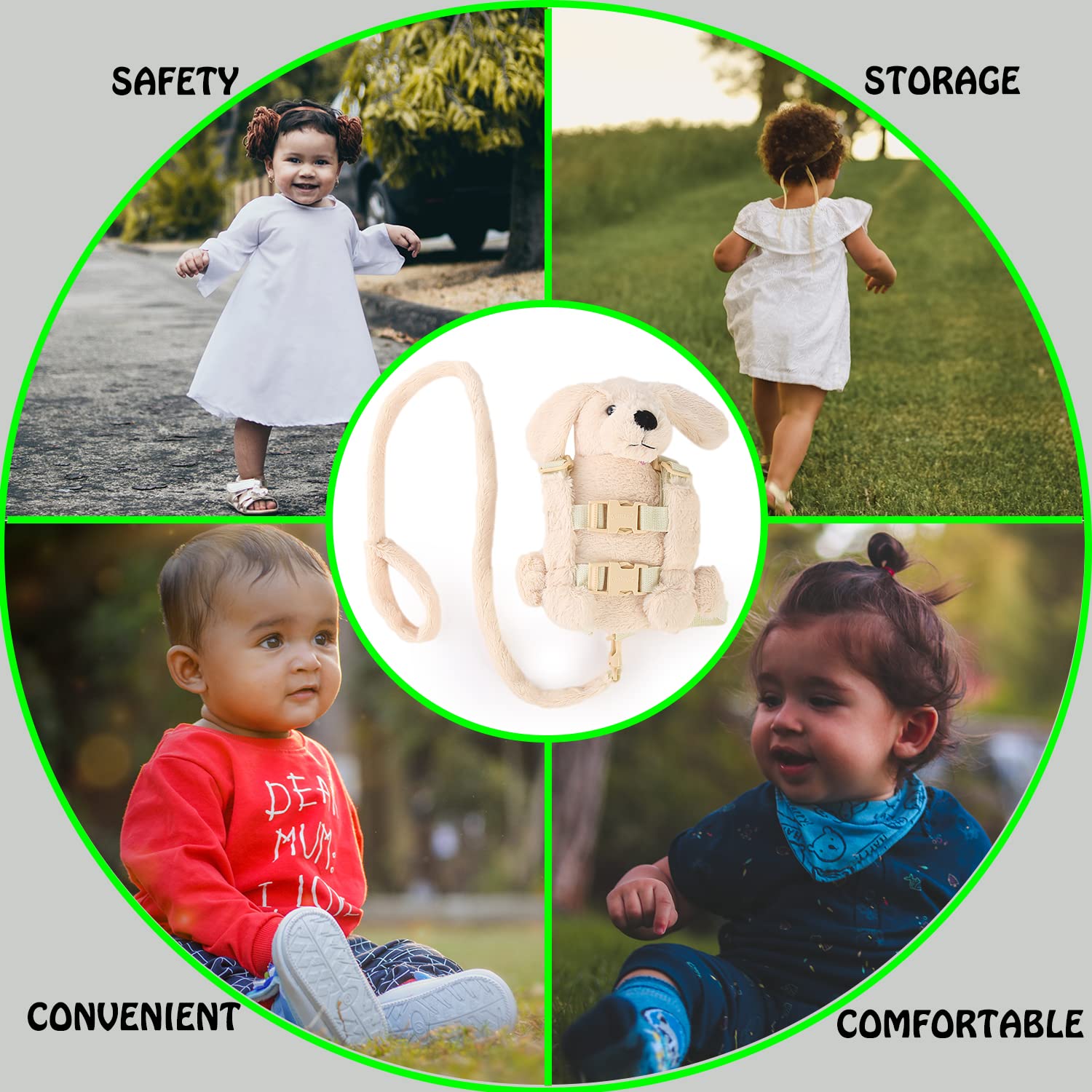 Berhapy adjustable-shoulder-straps emphasize growing-toddler comfort on longer walks.