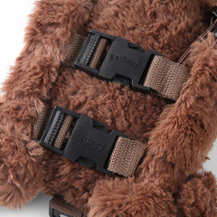 Berhapy Naughty Dog backpack back view highlights adjustable straps for growing toddlers on walks.