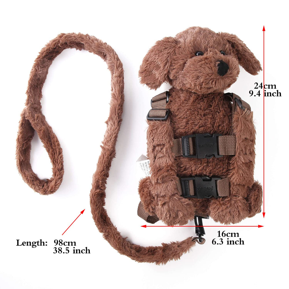 Berhapy Naughty Dog backpack pocket close-up reveals space for toys and snacks.