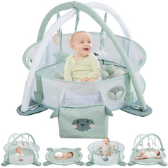 Beright 5-in-1 baby gym foldable-setup for easy travel and setup.