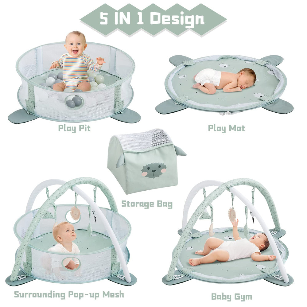 Beright baby-gym-tummy-time-space provides room for floor play and milestones.