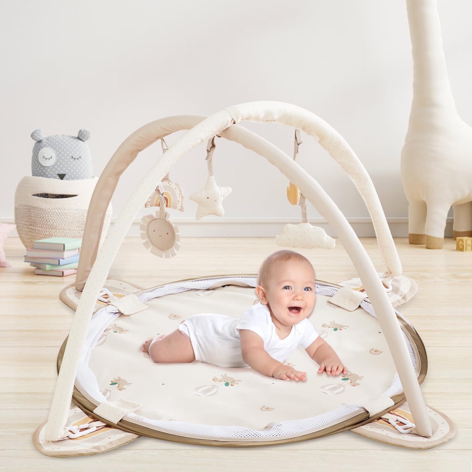 Beright machine-washable baby mat for easy cleaning and upkeep.