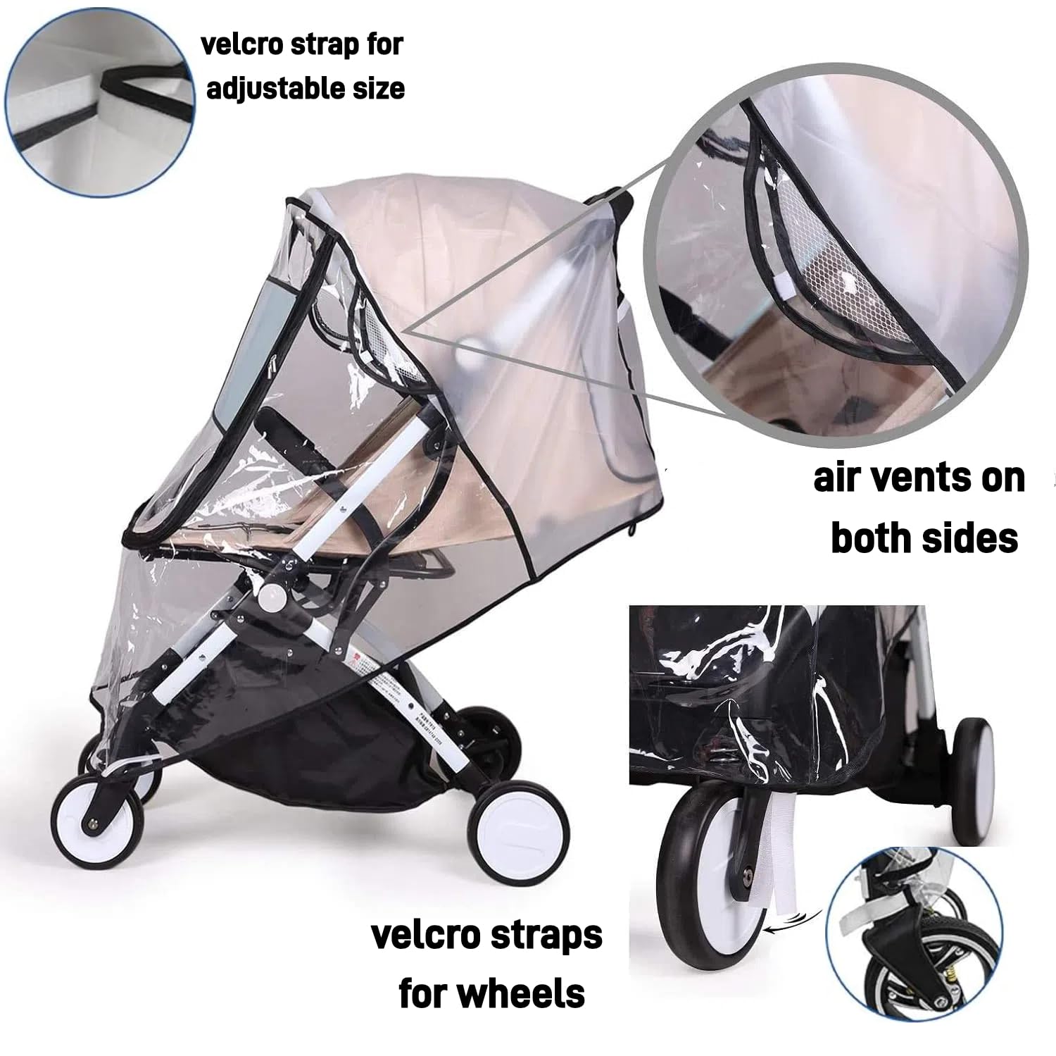 Berocia adjustable bottom ensures secure fit on different strollers