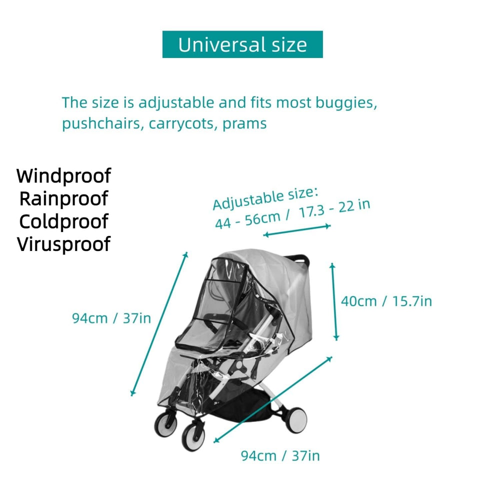 Berocia compact foldable rain cover stores neatly in a bag