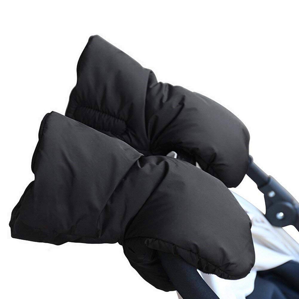 Berocia Winter Stroller Gloves with waterproof fabric keep hands dry during light rain.