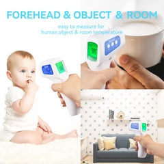 Berrcom 3-in-1 modes highlight forehead, room, and object temperatures.