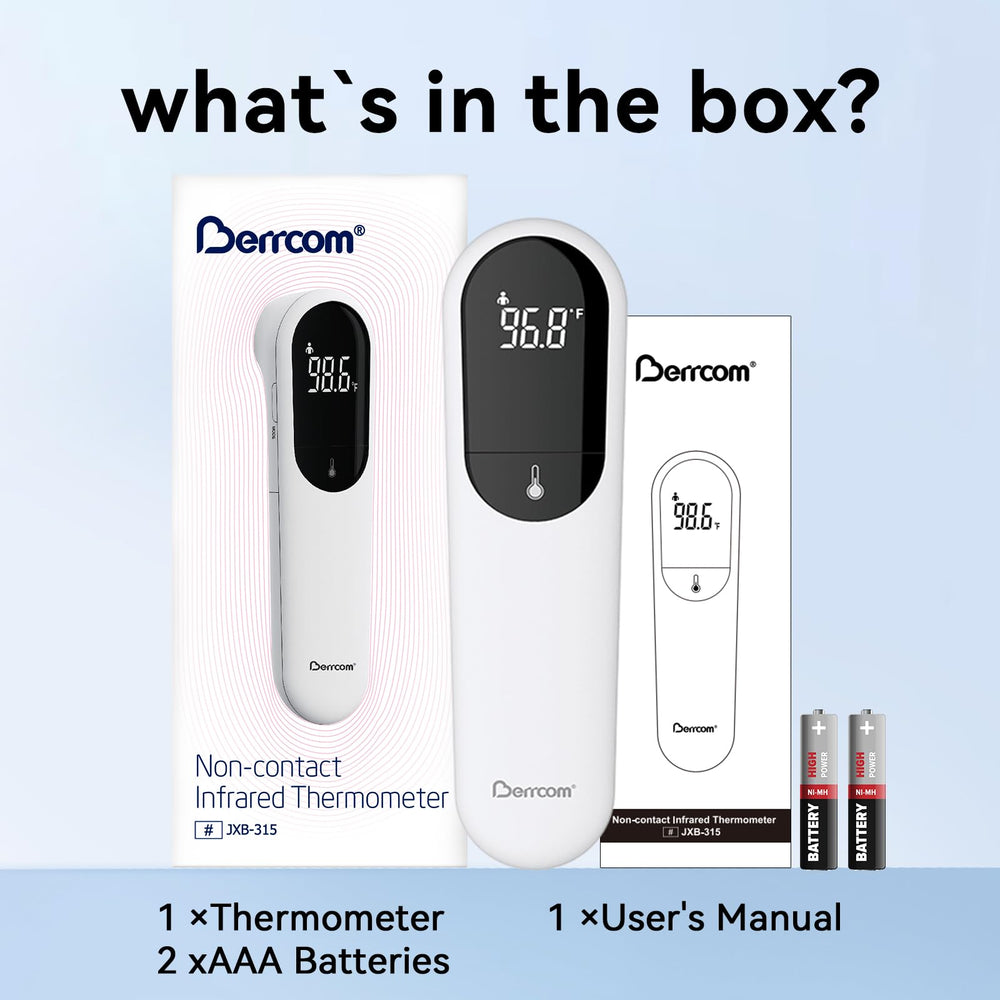 Berrcom no touch forehead thermometer family use in everyday life