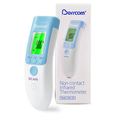 Berrcom no-touch forehead thermometer shows quick reading for safe screening.