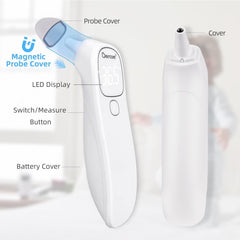 Berrcom thermometer with magnetic cover protection for hygiene.