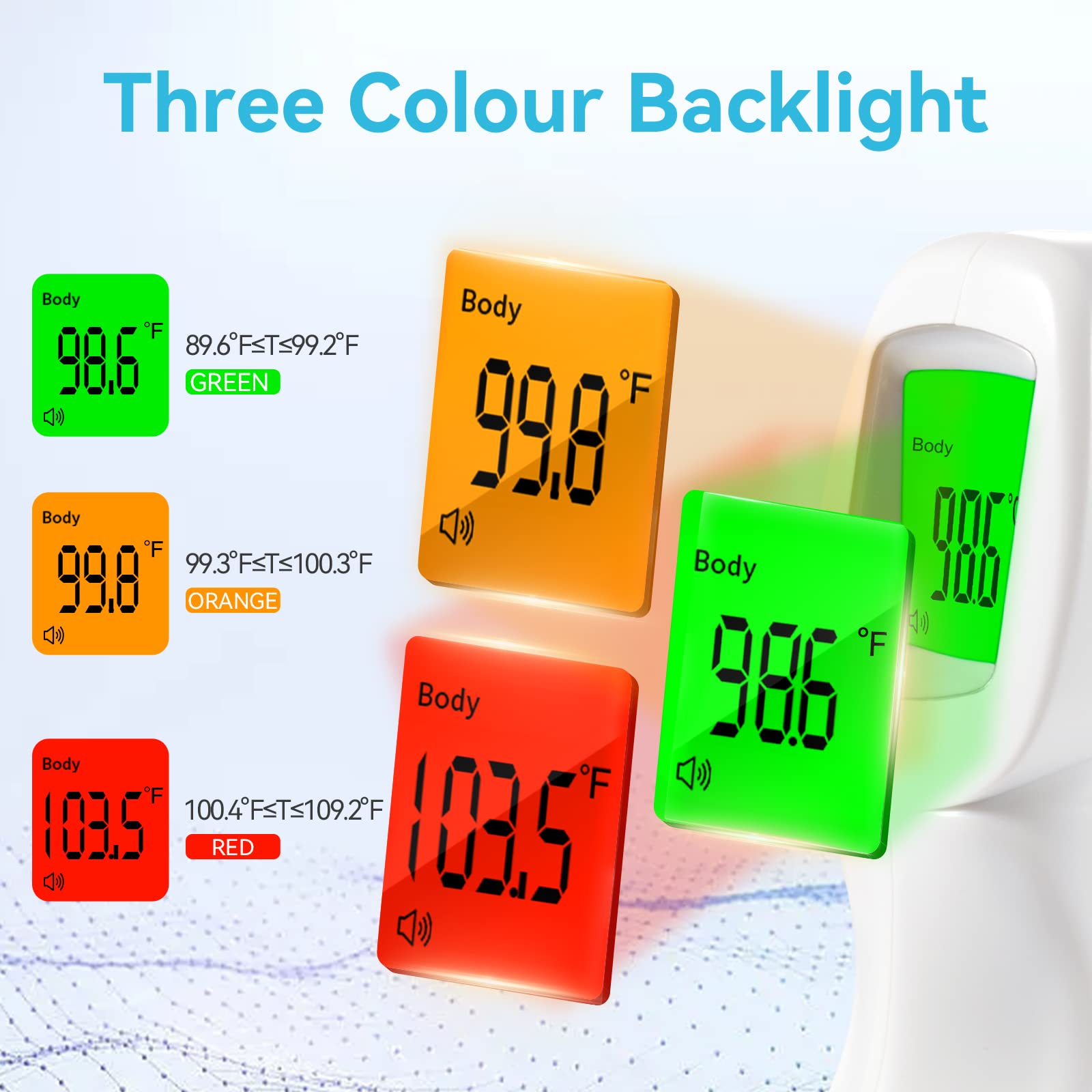 Berrcom non-contact reading shows touch-free measurement ideal for kids.