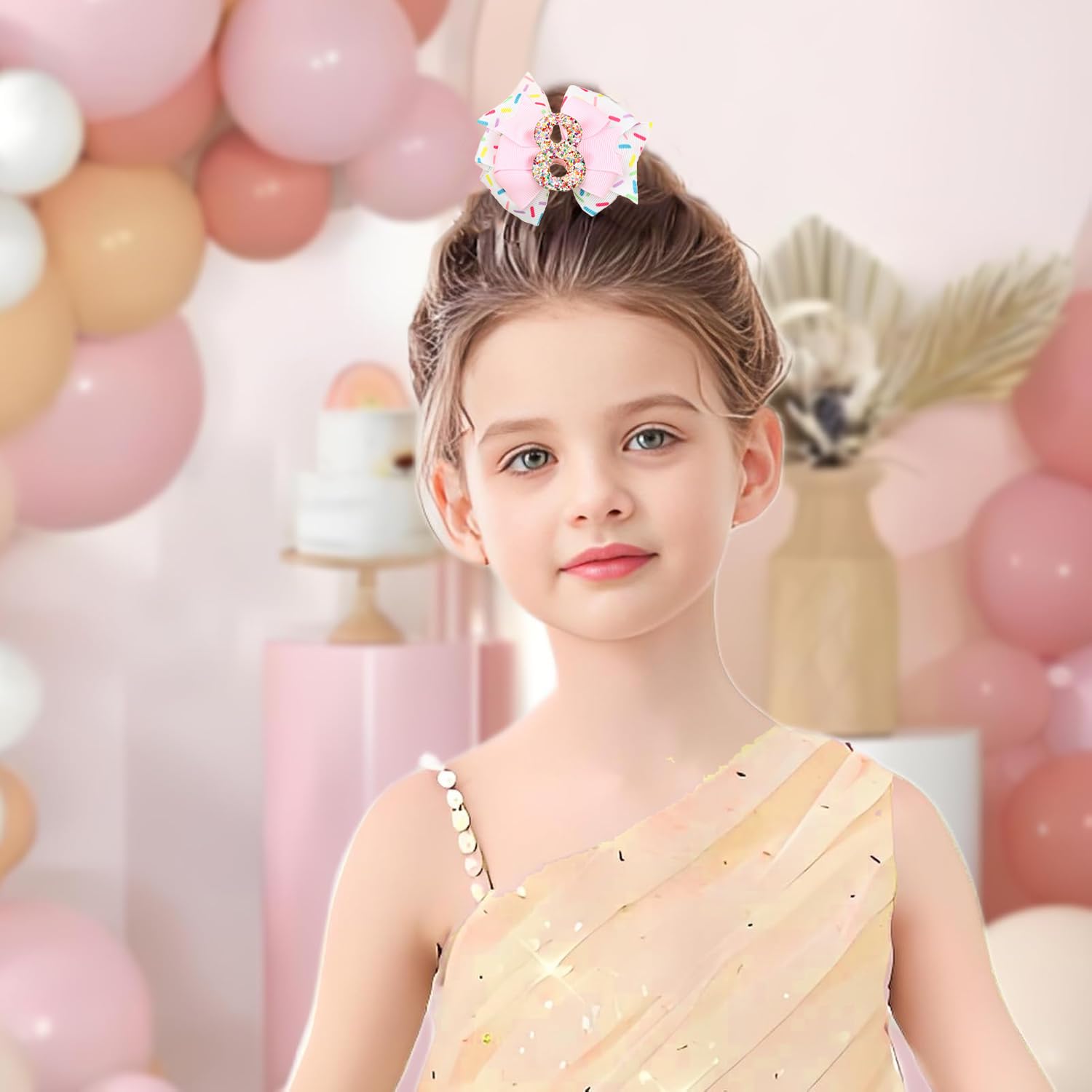 BESALECK pink baby girls hair clip adds charm to everyday and party looks