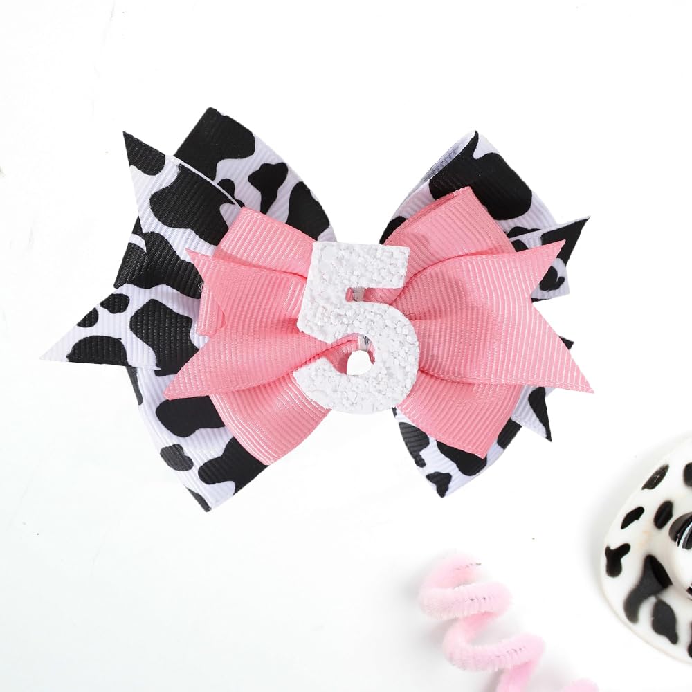 BESALECK pink glitter bow clip helps create charming hairstyles for little princesses.