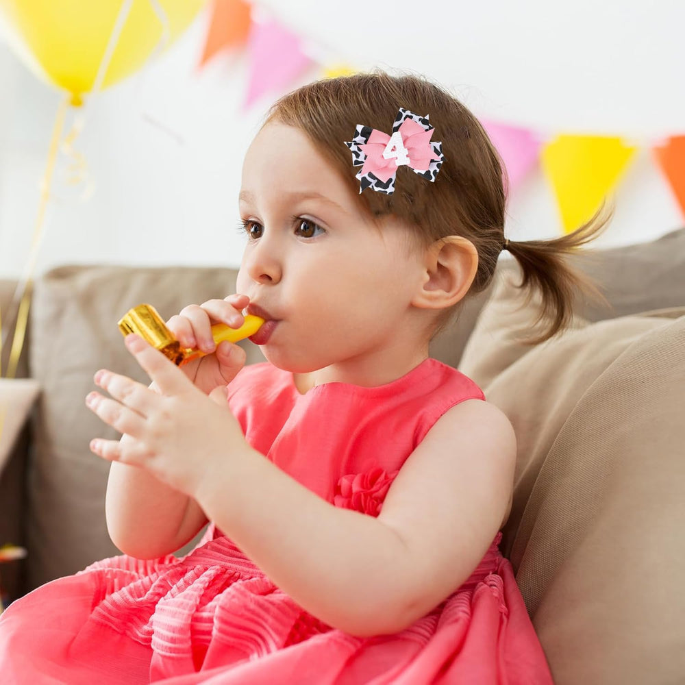 BESALECK white-number center sparkles for a memorable 4th birthday photo.