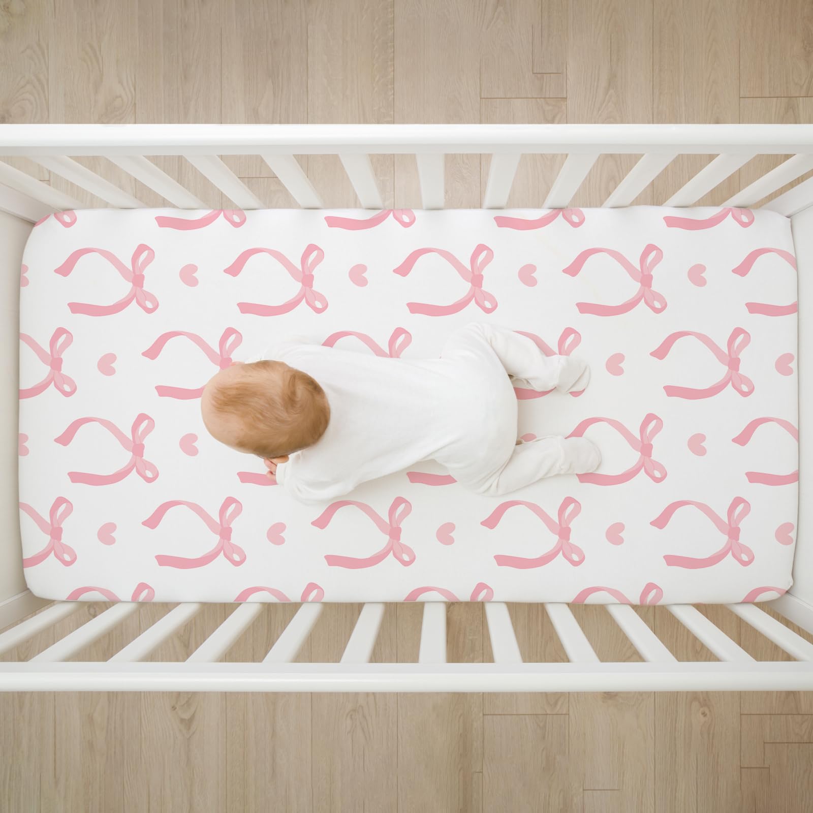 Besaomeom 8-inch-pocket crib sheet ensures snug, secure mattress fit.