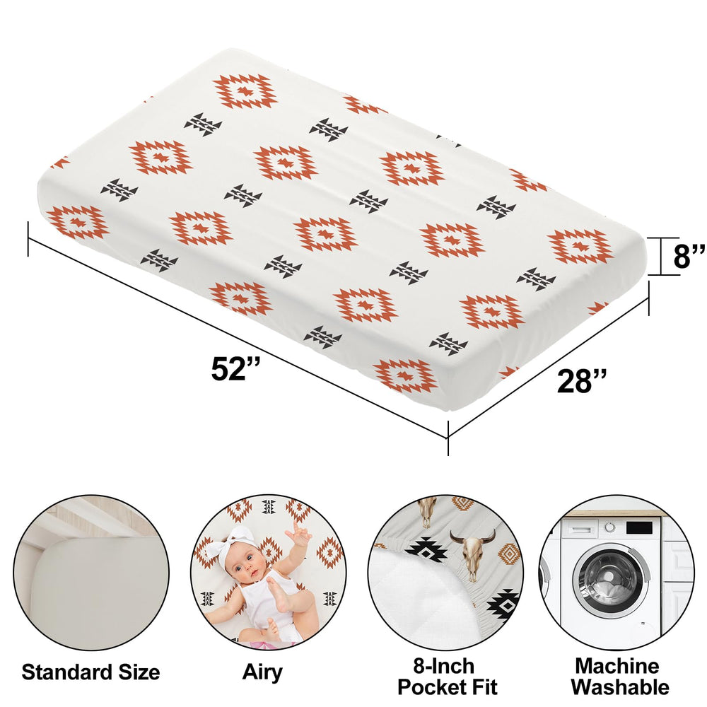 Besaomeom 28 x 52 crib sheets with 8-inch pockets provide a secure fit.