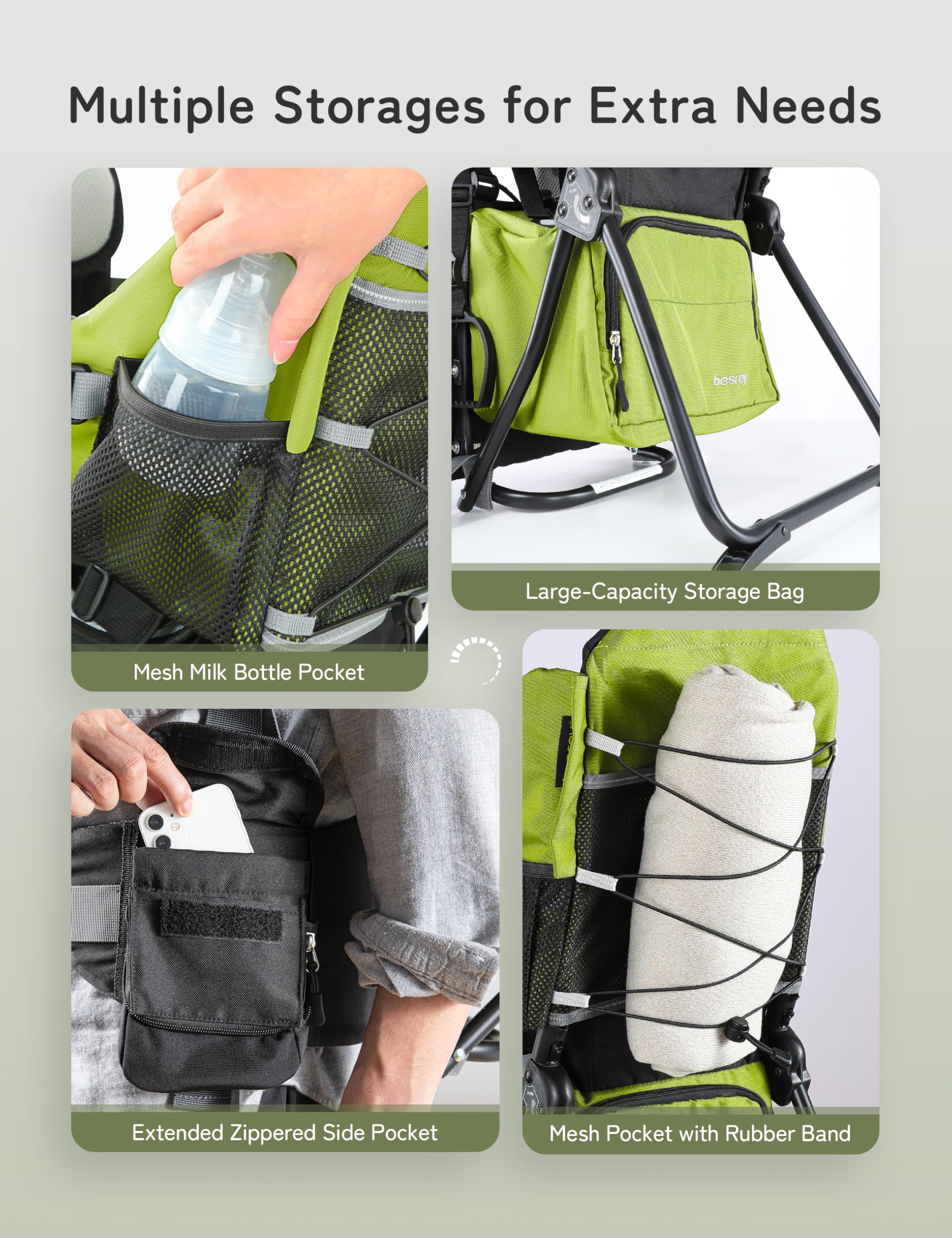 Besrey carrier sunshade extended protects from sun and wind on trails