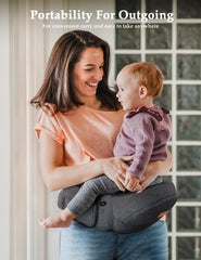 Besrey hip carrier with adjustable waistband for personalized fit.