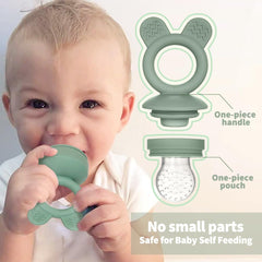 Bessentials Bunny Feeder closeup handle highlights silicone comfort for tiny mouths.