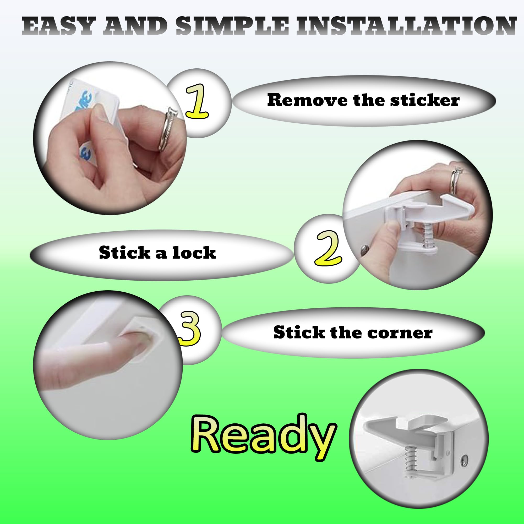 Best Helpers 3m adhesive detail shows clean, tool-free fitting for quick safety.