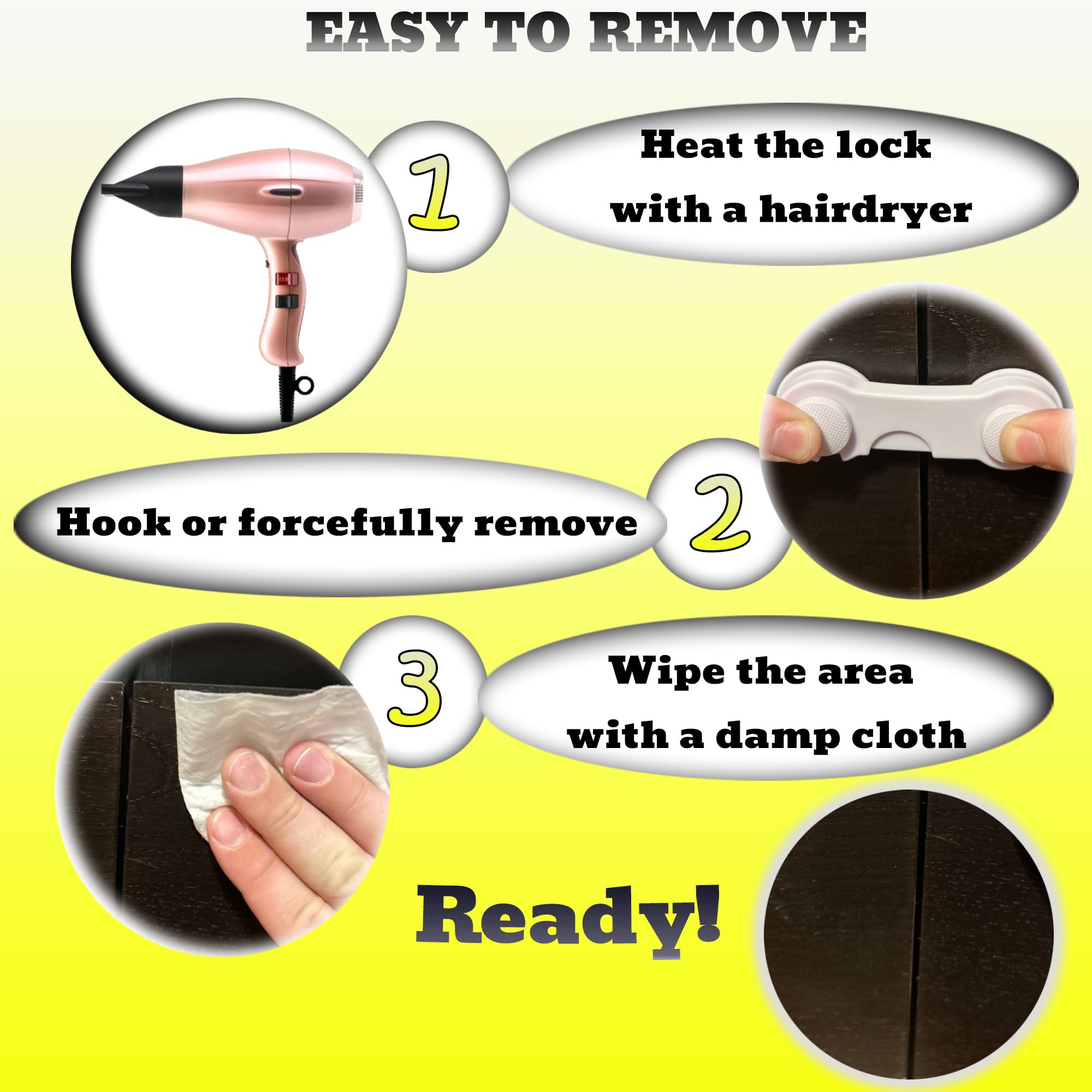 Best Helpers lock demonstrating childproof design that is easy for adults to operate.