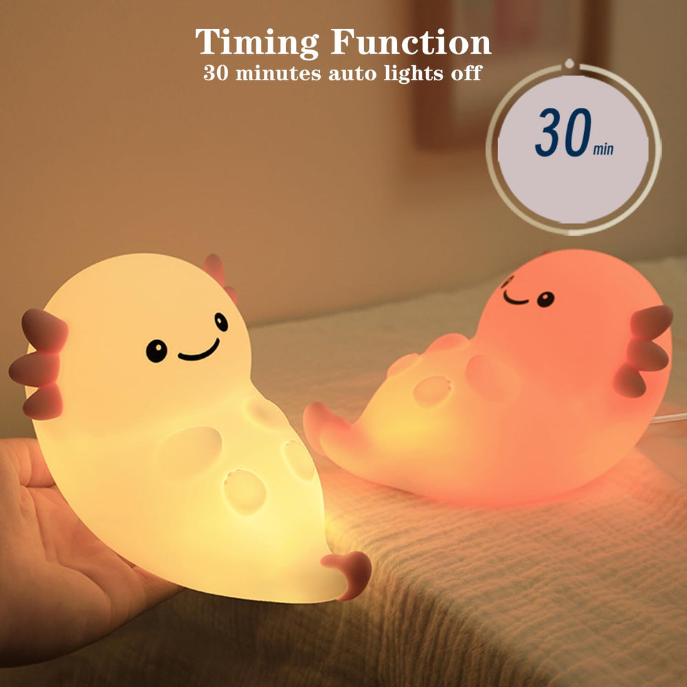 Bestfaith axolotl night light as a unique gift for kids and dorm decor