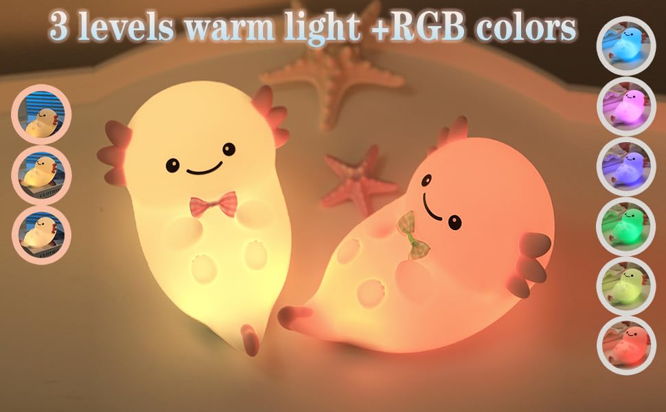 Bestfaith axolotl night light with 30-minute timer for gentle sleep transitions