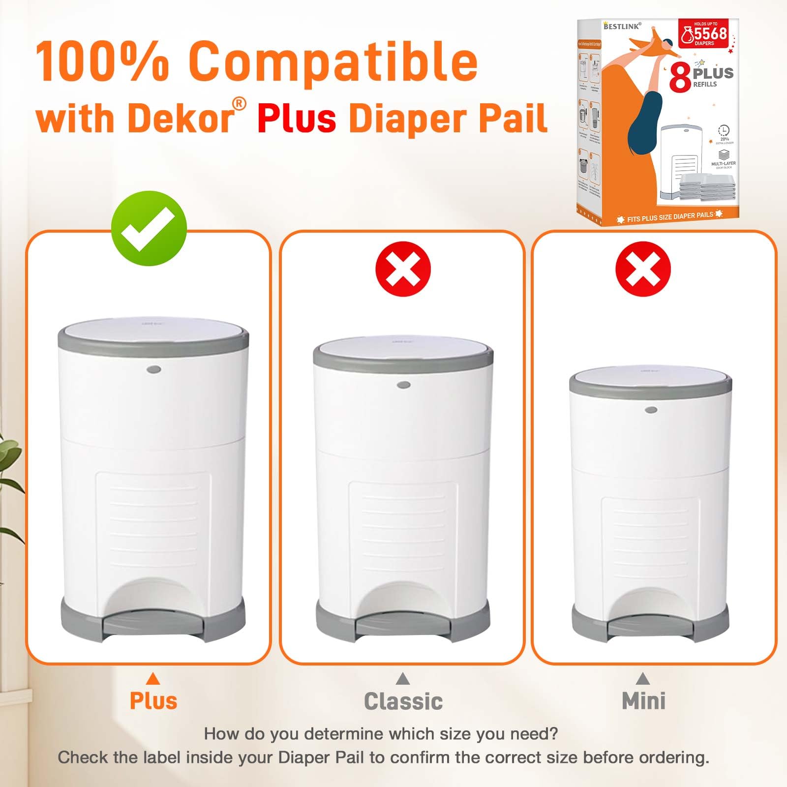 BestLink DEKOR PLUS refill bags package enables easy installation and odor control.