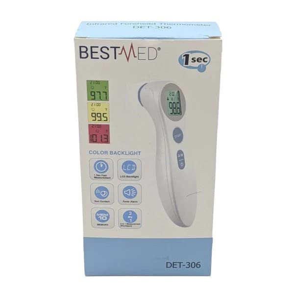 Bestmed thermometer color indicator shows fever level at a glance