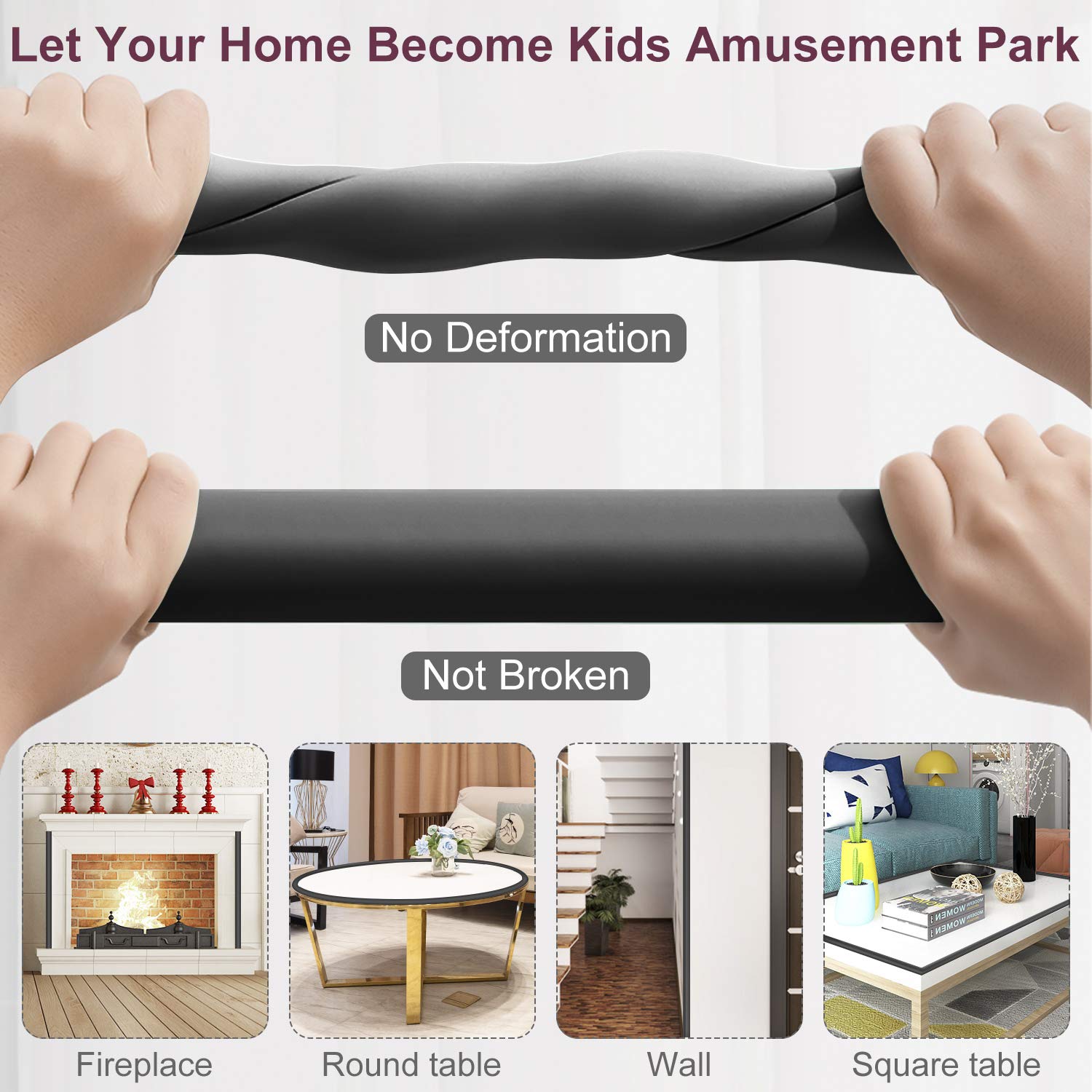 BESTORE edge corner protector in black foam for impact reduction.