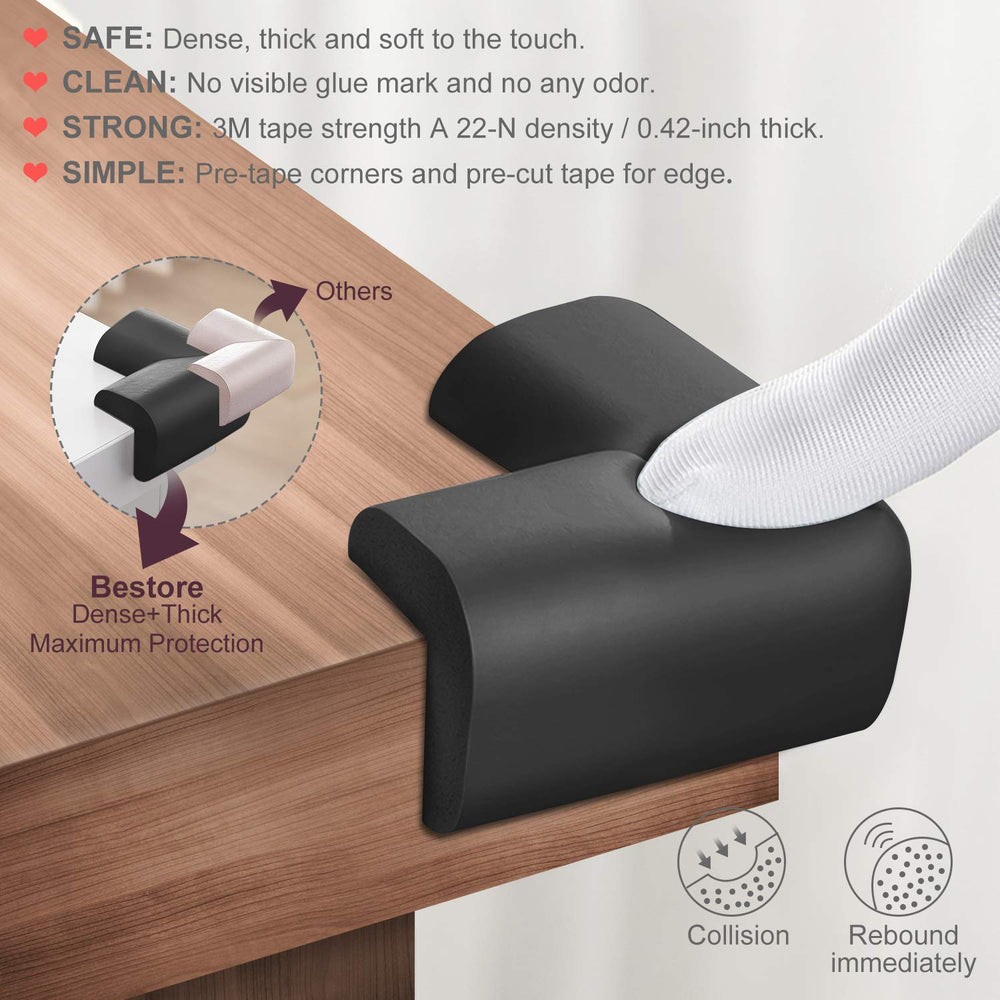 BESTORE edge corner protector foam detail highlighting dense cushioning.