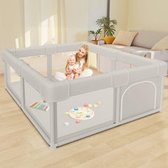 Besuhot Baby Playpen assembly-guide showing quick setup for safe play