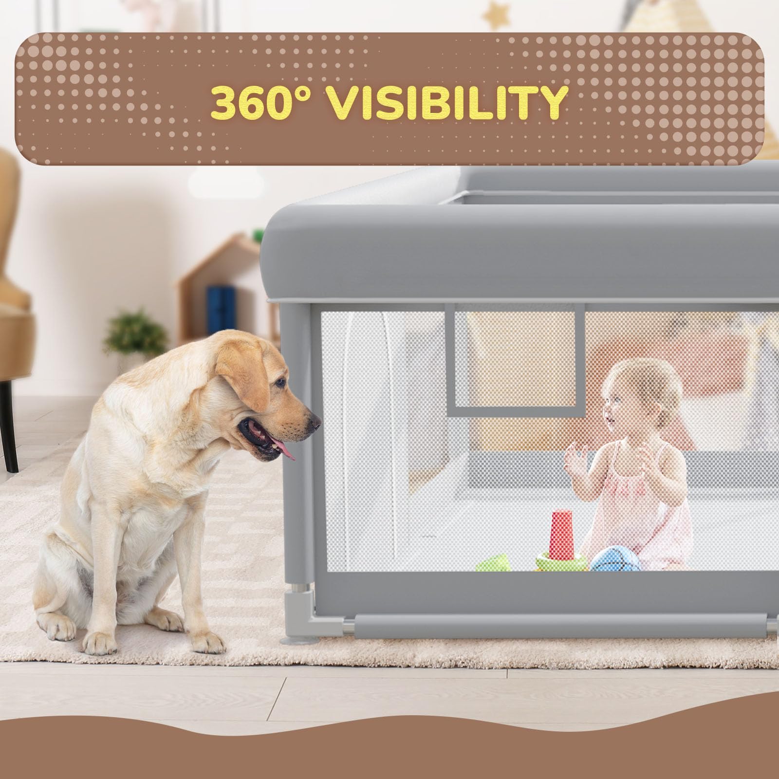 besuhot playpen indoor outdoor use fits homes and patios