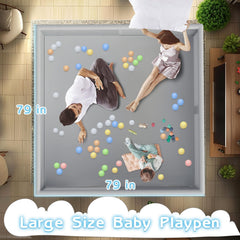 Besuhot playpen interior-wide view highlights roomy space for bonding with your baby.