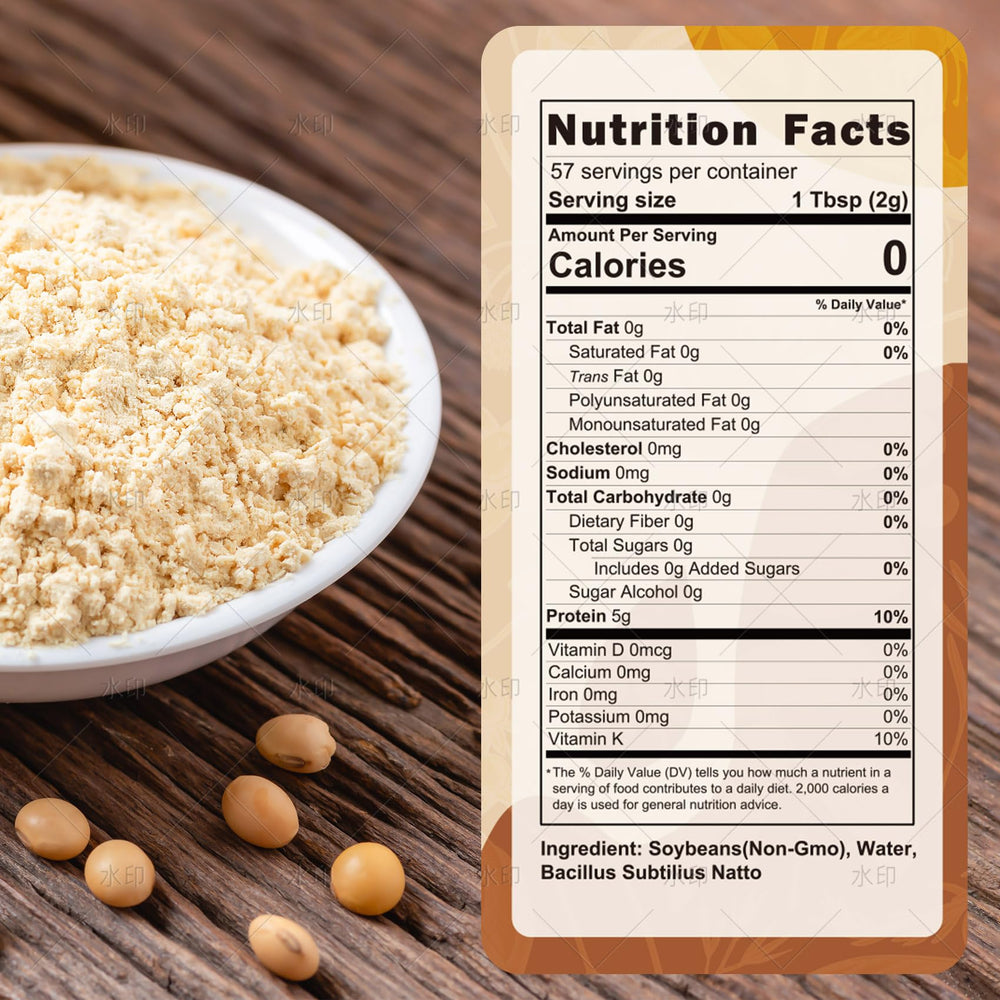 Besway Natto Powder with fine texture ideal for smoothies and soups.