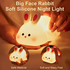 Beszeith bunny nursery lamp provides soft light for calm nights