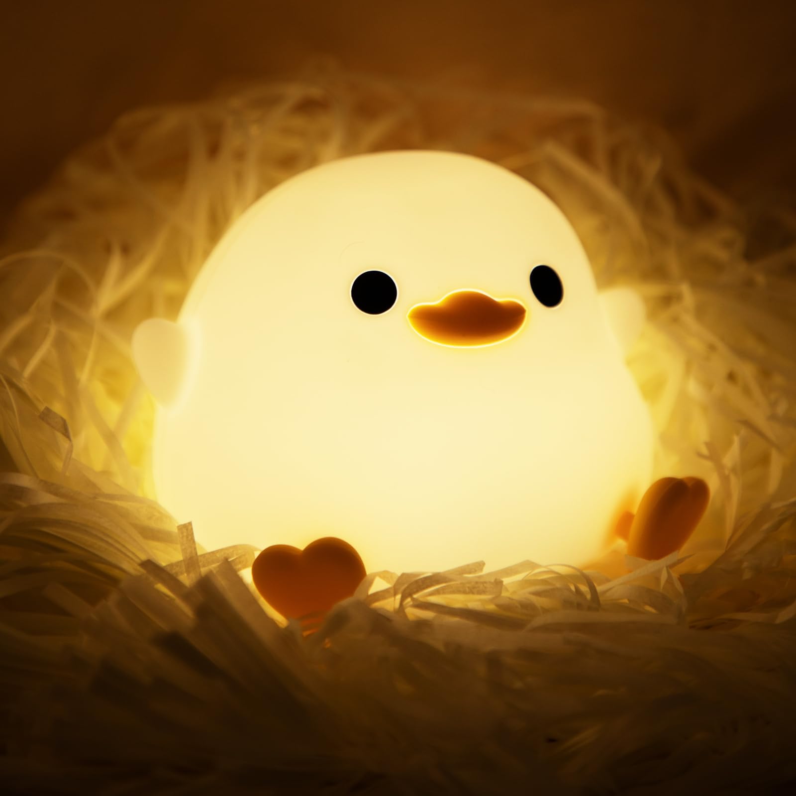 Beszeith DoDo Duck night light front view with gentle bedside glow for bedtime routines