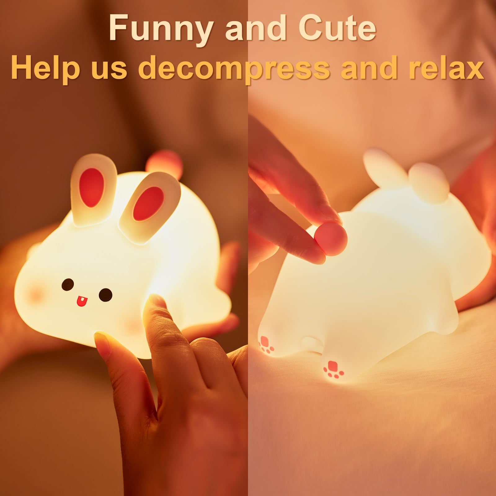 Beszeith gift-ready rabbit night light ideal for holidays