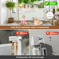BETERTEK 35-inch height gate spanning a deck opening for safe containment.