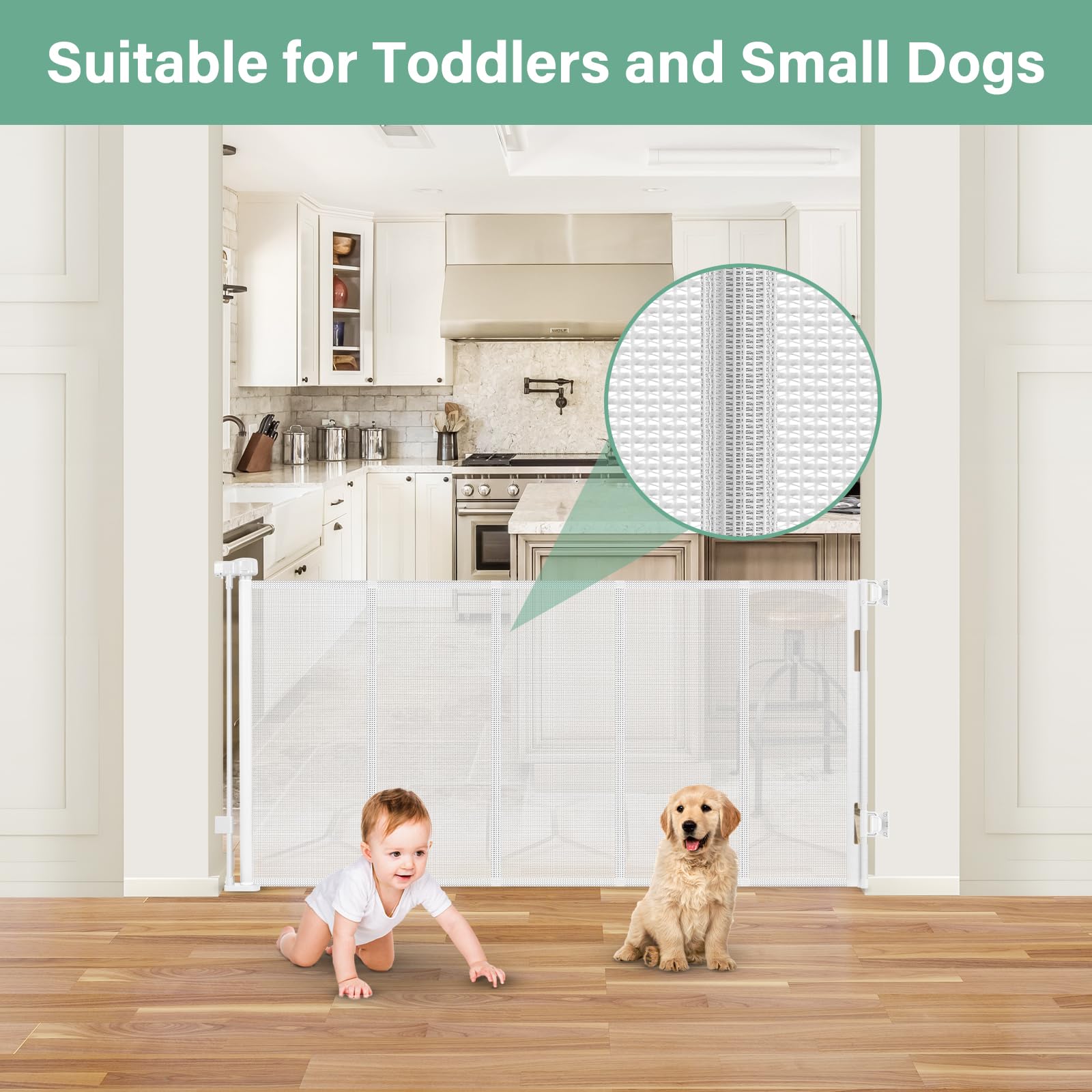 BETERTEK anti-climbing mesh helps keep toddlers and small dogs contained.
