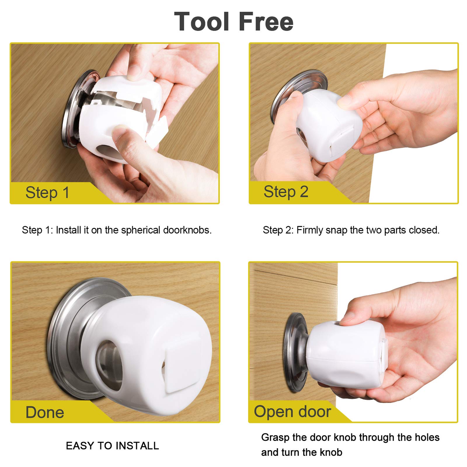 BETERTEK door knob safety cover packaging shows four-pack value.